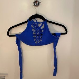 Blue swimsuit top